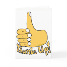 Thumbs Up Congratulations Cartoon Card