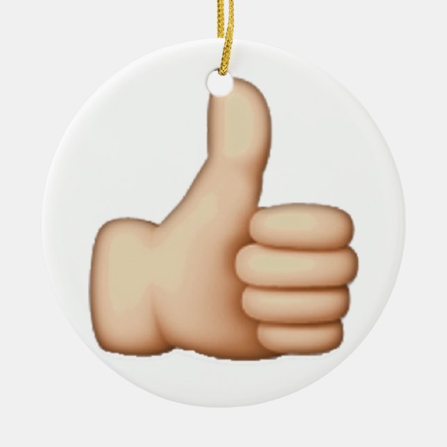 Thumbs Up - Emoji Ceramic Ornament (Front)
