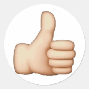Thumbs Up - Emoji Classic Round Sticker