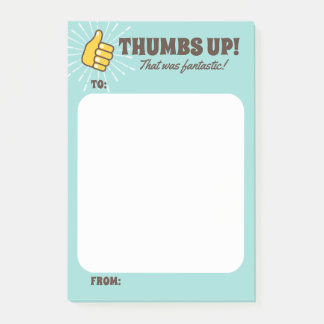 Thumbs up fantastic employee recognition post-its post-it notes