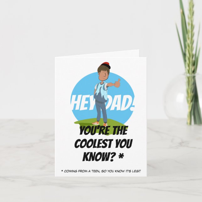 Thumbs Up for Dad! Father's Day Thank You Card (Front)