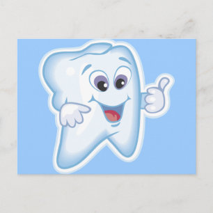Thumbs up for dental hygiene! postcard