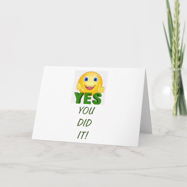 **THUMBS UP** FOR YOU AND WAY TO GO CARD (Front)