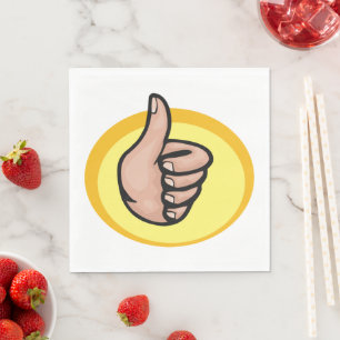 Thumbs Up Gesture Napkin