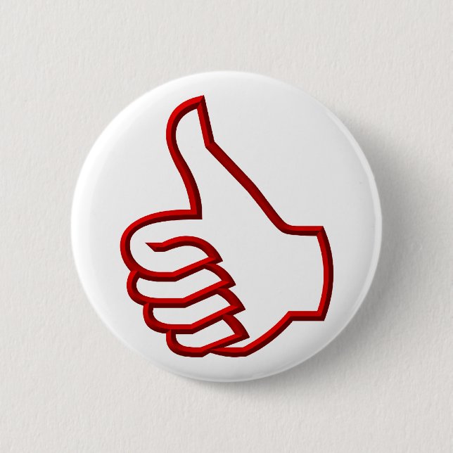 Thumbs Up hand 2 Inch Round Button (Front)