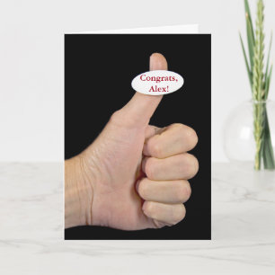 Thumbs Up on Promotion Card
