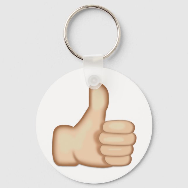 Thumbs Up Sign Emoji Keychain (Front)
