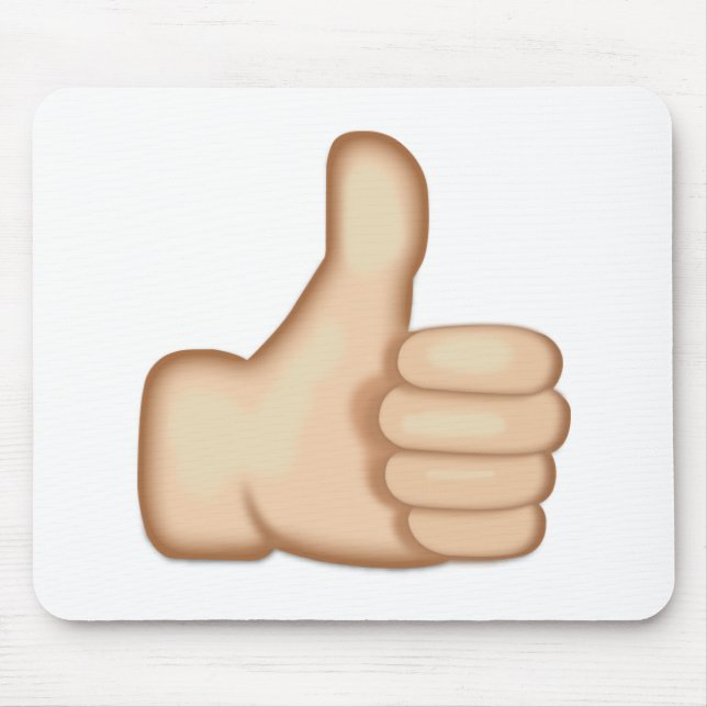 Thumbs Up Sign Emoji Mouse Pad (Front)