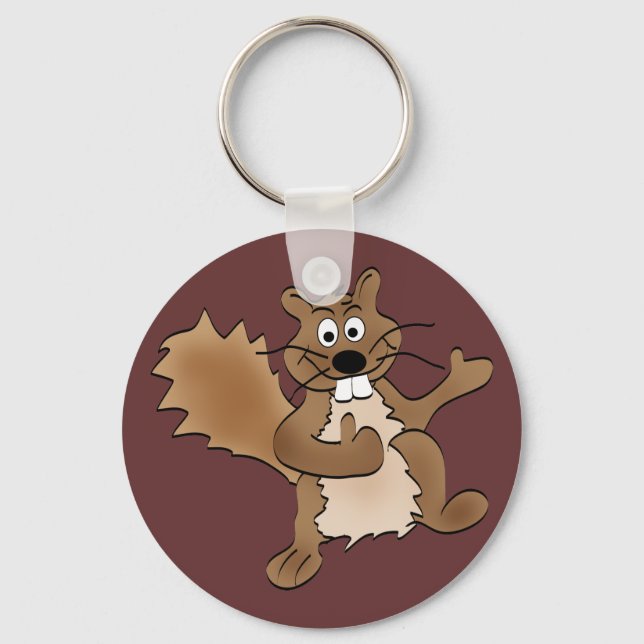 Thumbs Up Squirrel Keychain (Front)