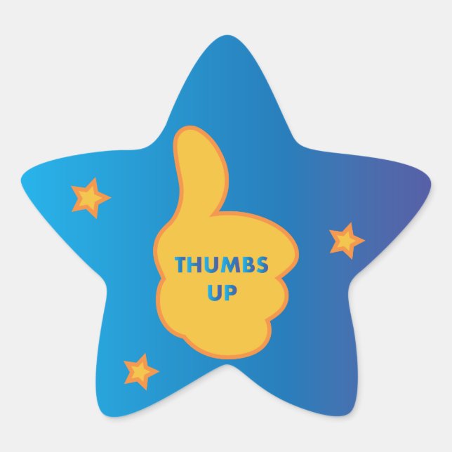 Thumbs Up Star Stickers (Front)