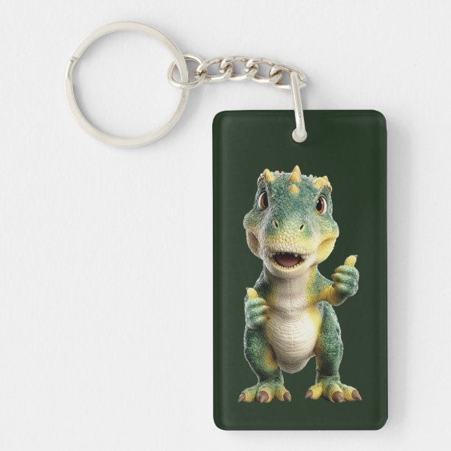 Thumbs Up T Rex  Keychain (Front)