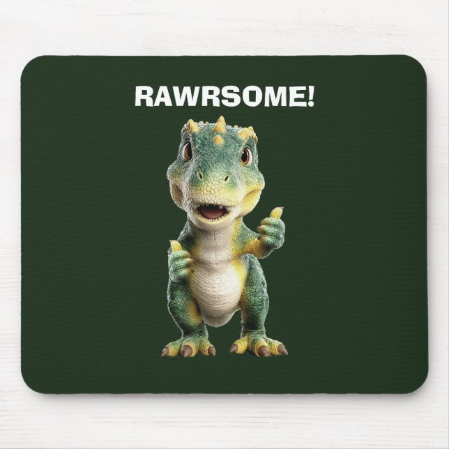 Thumbs Up T Rex Mouse Pad (Front)