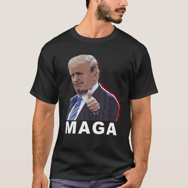 Thumbs Up Trump for MAGA T Shirt (Front)