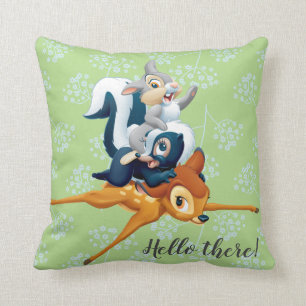 Thumper, Flower, & Bambi Stacked During Play Throw Pillow
