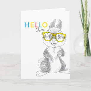 Thumper With Glasses - Hello There Card