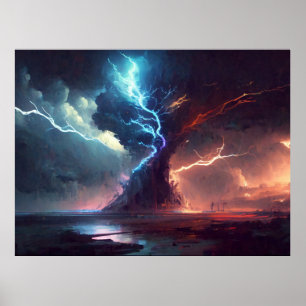 Thunder and lightning poster