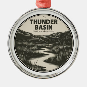Thunder Basin National Grassland Wyoming Stream Metal Ornament