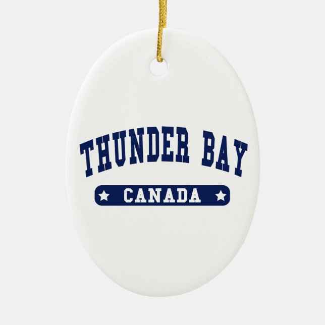 Thunder Bay Ceramic Ornament (Front)