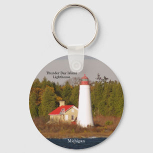 Thunder Bay Island Lighthouse key chain