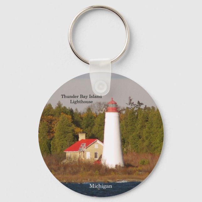 Thunder Bay Island Lighthouse key chain (Front)