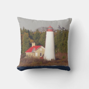 Thunder Bay Island Lighthouse pillow
