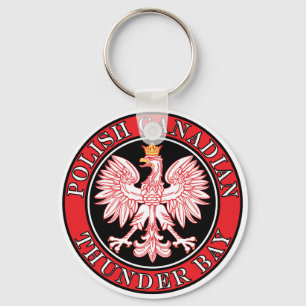 Thunder Bay Polish Canadian Eagle Keychain