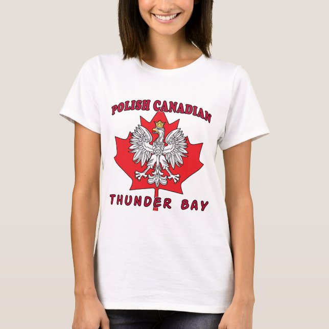 Thunder Bay Polish Canadian Leaf T-Shirt (Front)