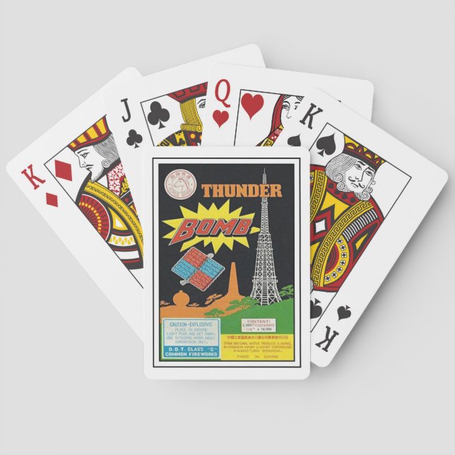 Thunder Bomb Firecrackers Playing Cards (Back)