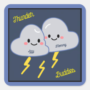 Thunder Buddies Customized Square Sticker