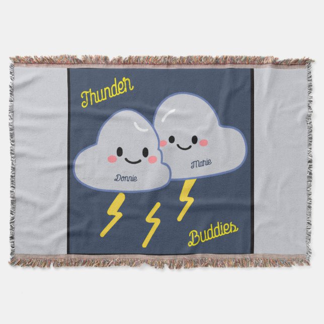 Thunder Buddies Customized Throw Blanket (Front)