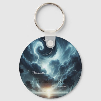 Thunder burst storm is a sudden keychain