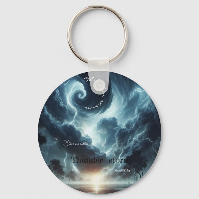 Thunder burst storm is a sudden keychain (Front)