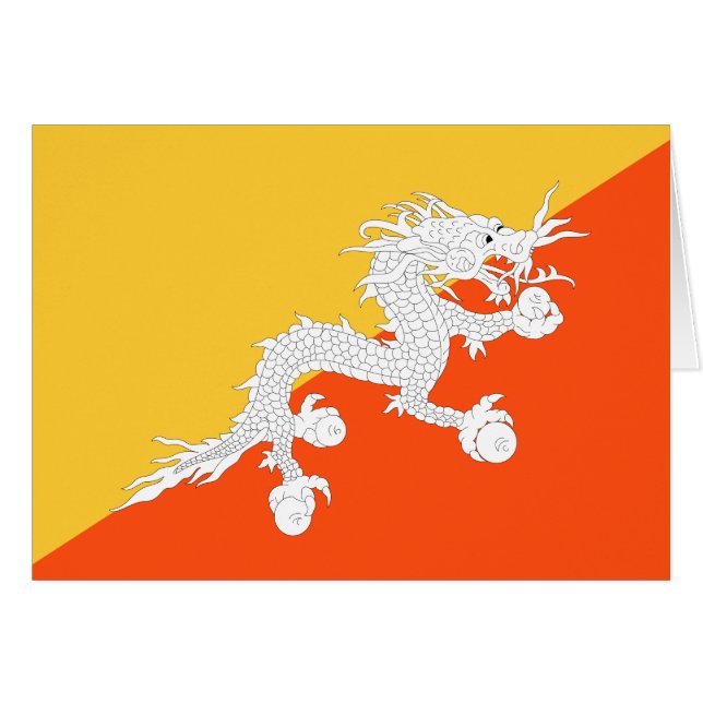Thunder Dragon Flag of Bhutan (Front Horizontal)