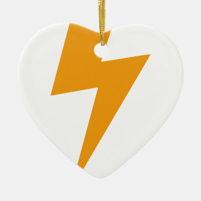 Thunder Energy Yellow Print Ceramic Ornament (Front)