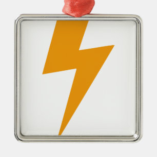 Thunder Energy Yellow Print Metal Ornament