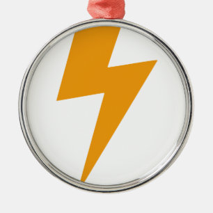Thunder Energy Yellow Print Metal Ornament