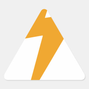 Thunder Energy Yellow Print Triangle Sticker