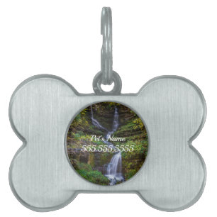 Thunder Falls Painterly Pet ID Tag