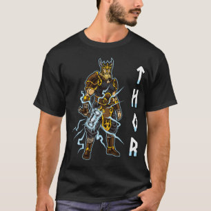 Thunder God Thor  Norse Mythology  Viking Warrior  T-Shirt