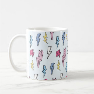 Thunder seamless background vintage illustration coffee mug