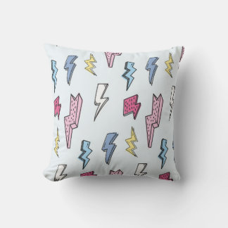 Thunder seamless background vintage illustration throw pillow