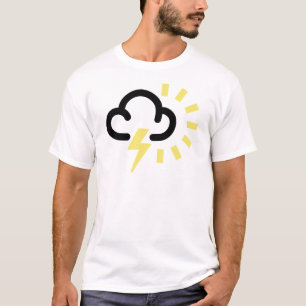 Thunder Storm: Retro weather forecast symbol T-Shirt