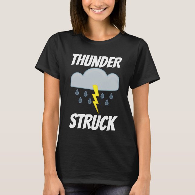 THUNDER STRUCK Vintage Rock T-shirts (Front)
