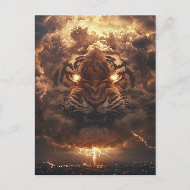 Thunder Tiger Rising from the Storm Postcard (Front)
