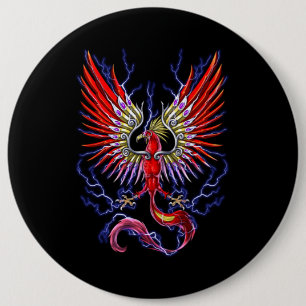 Thunderbird Cryptid Creature 6 Inch Round Button