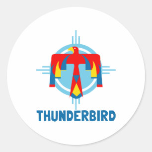 Thunderbird Design Classic Round Sticker