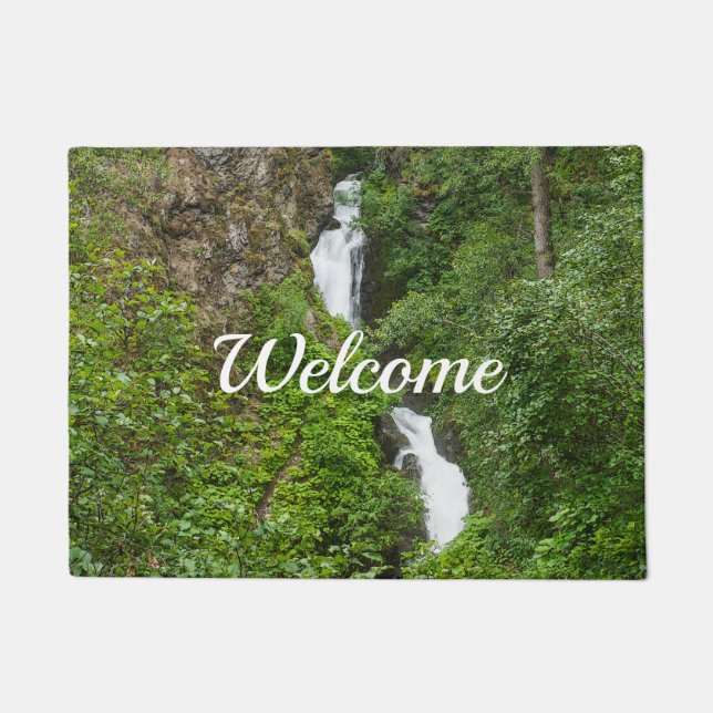 Thunderbird Falls Painterly Welcome Doormat (Front)