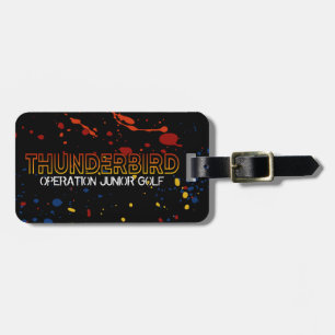 Thunderbird Golf Bag Tag – Black Splatter Edition
