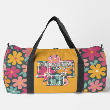 Thunderbird Golf Duffle Bag – floral + orange
