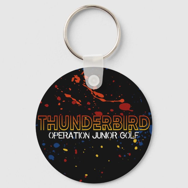Thunderbird Golf Keychain – Splatter QR (Front)